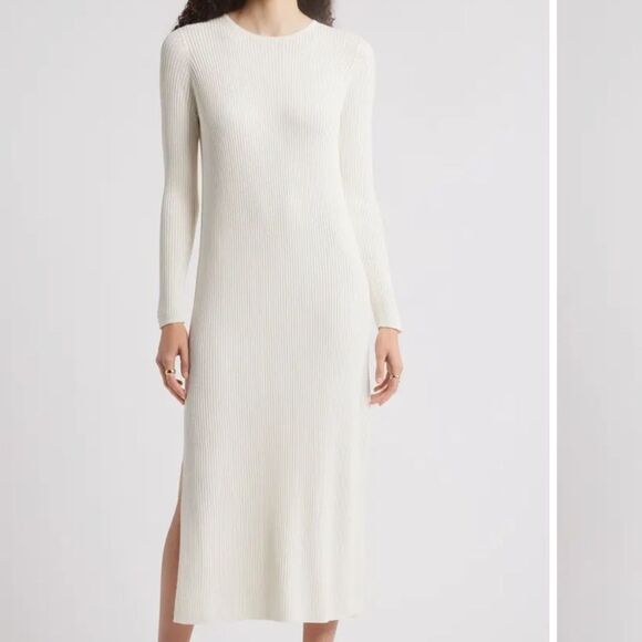 NWT Nordstrom Long Sleeve Midi Sweater Dress - Picture 1 of 6